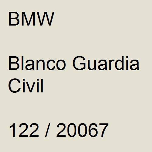 BMW, Blanco Guardia Civil, 122 / 20067.